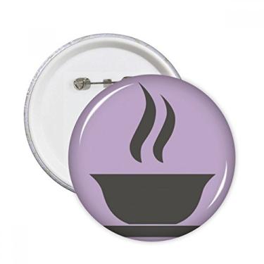 Imagem de Broche redondo com estampa de porcelana Hot Tea 5 peças