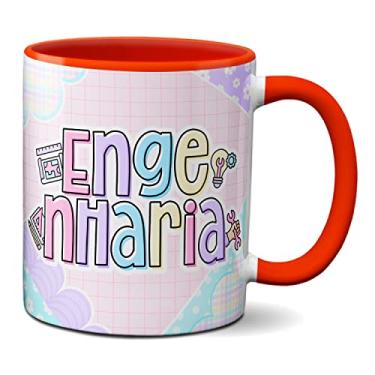 Imagem de Caneca Engenharia Profissional Engenheira Presente Fofo (Vermelha)