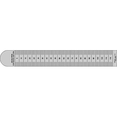 Imagem de Régua para o Desenho de Moldes em Escalas reduzidas em PVC 1, 5 mm – Trident, C-16, Transparente, 27, 5 x 3, 7 cm