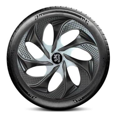Imagem de Calota 4201 Peugeot Aro 14 Grafite Prata Evo Escolha o carro