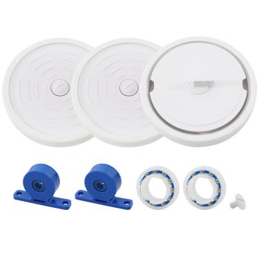Imagem de DWALE Kit de substituição de limpador de piscina compatível com Polaris 180, 280, incluindo 3 peças de rodas grandes C6, 8 rolamentos de esferas de roda C60, 2 peças de rolamentos de turbina C80, 4