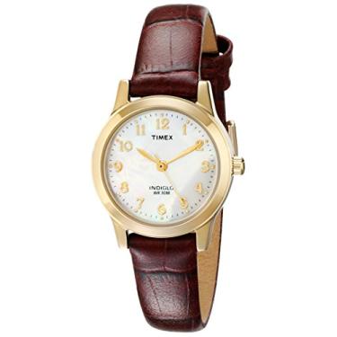 Imagem de Timex Relógio feminino Essex Avenue 25 mm, Dourado/bordô/MOP,