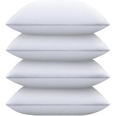 Imagem de Conjunto de almofadas de cama Piwaal King Size com 4 plumas alternativ