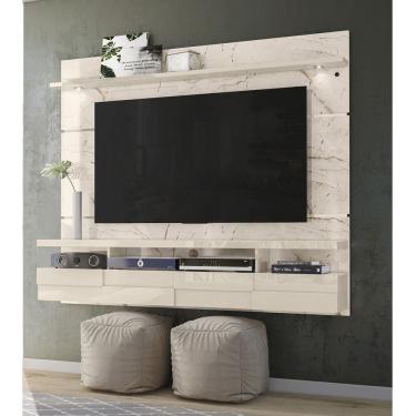 Imagem de Bancada Suspensa Lana 1.8 para TV`s 60 Polegadas - Calacata/Off White Madetec