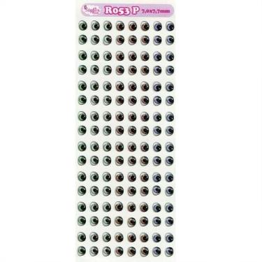 Imagem de Cartela de Olhos Resinados Styler Biscuit R053 P - 7,0 X 7,7mm