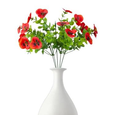 Imagem de Amores-perfeitos artificiais para atividades ao ar livre | Amores-perfeitos falsos com flores de seda - decoração de jardim com plantas falsas, arranjos florais para janela, quintal, pátio, varanda