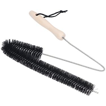 Imagem de aqxreight Escova Multifuncional de Aço Inoxidável para Limpeza de Ventilação de Secador, Escova Flexível e Dobrável para Limpeza de Tubos Com Cabo de Madeira para Doméstica Eficiente