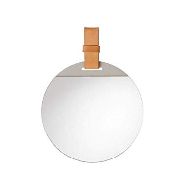 Imagem de Espelho Moderno Moda Cosmética Espelho Decoração de Parede Casa de Banho Circular Quarto Sala de Estar Espelho de Alta Definição Espelho de Vaidade de Metal 30-60CM Espelho de Maquiagem (Tamanho: 60