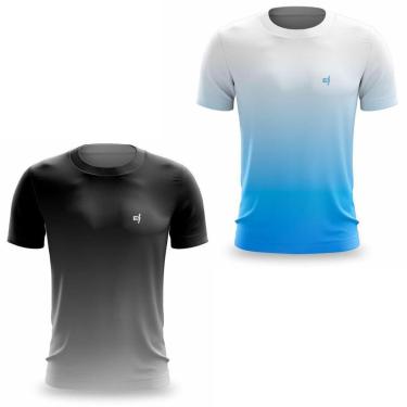 Imagem de Combo 2 Camiseta Masculina Dry UV Fitness Esporte Academia Futebol Pilates Musculação Caminhada-Masculino