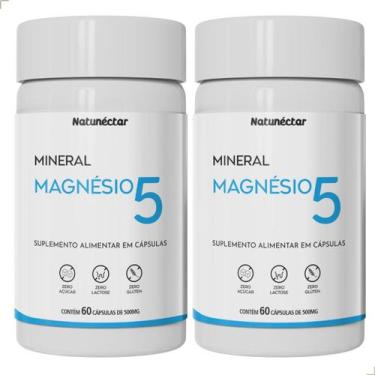 Imagem de Kit 2 Magnésio 5x1 Malato Quelato Taurato Ascorbato Óxido 120 Caps - N