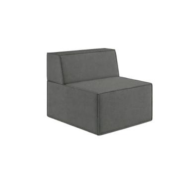 Imagem de Poltrona Modular Puff Compacto Bouclê Confortável - Balaqui Grafite