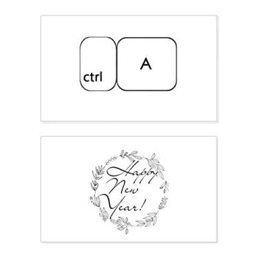 Imagem de Símbolo de teclado ctrl A New Year Festival Cartão de felicitações Bless Message Present
