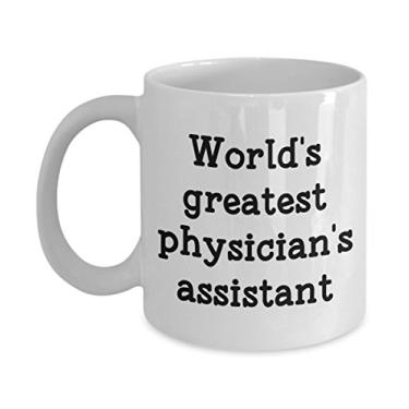 Imagem de Caneca Physicians Assistant – World's Greatest Physicians Assistant – Chá divertido com xícara de cacau – de aniversário, Natal, aniversário de casamento