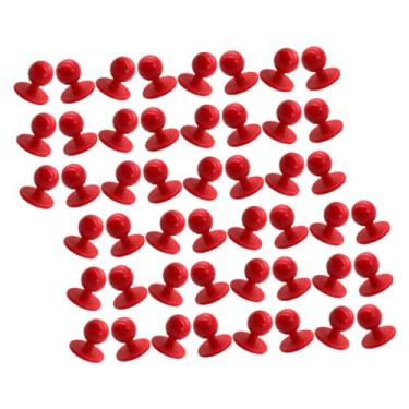 Imagem de TEHAUX 100 Peças Botões Casaco De Botões De Roupas Botões De Roupas Práticas Botões De Costura Criativos Botões De Roupas DIY Botões DIY Botões De Terno Plástico Vermelho Peça