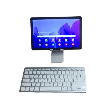 Imagem de Teclado Bluetooth + Suporte + Caneta P/ Tablet Samsung Galaxy Tab A7 T
