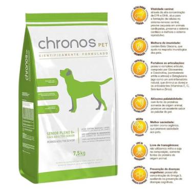 Imagem de Alimento Chronos Premium Ração Para Cães Sênior Pleno 8+ Sabor Frango 