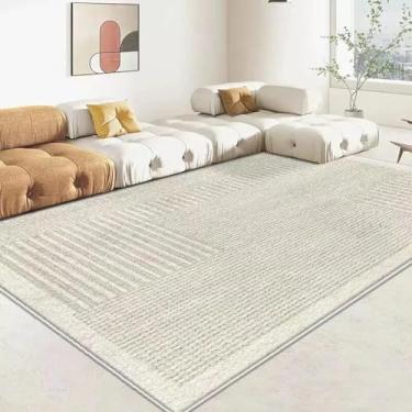 Imagem de Tapete moderno e luxuoso para sala de estar, estilo simples, mesas de centro, tapetes grandes para decoração de casa, cabeceira de quarto (180 x 280 cm)/sem fiapos 6)