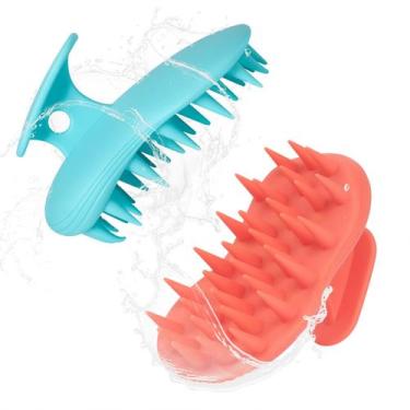 Imagem de Escova de shampoo para massageador de couro cabeludo PHOVSUV 2 peças d