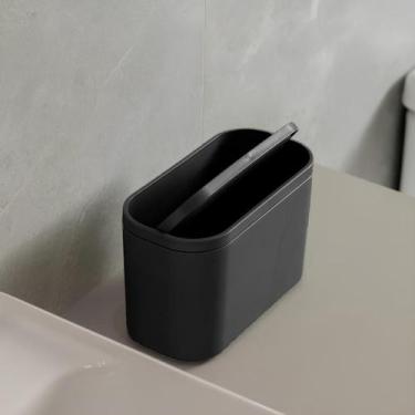 Imagem de Lixeira De Bancada Basculante 1L Bold Preta - Martiplast