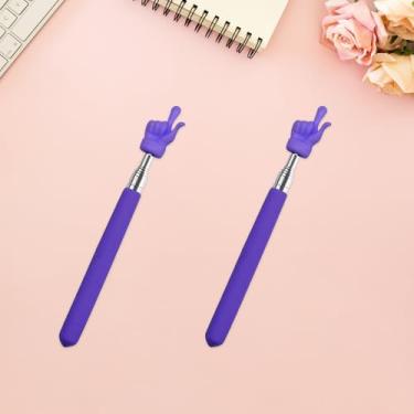 Imagem de 2 peças de ponteiro telescópico para professores, ponteiros extensíveis para sala de aula, ponteiro de mão retrátil, bastão de ponteiro de dedo para escola primária, jardim de infância, suprimentos