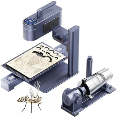 Imagem de LaserPecker LP(Deluxe) Máquina de gravação a laser duplo para quase todos os materiais, diodo 10W + gravador a laser duplo IR 2W 240000 mm/min Gravador a laser ultra preciso de alta velocidade para