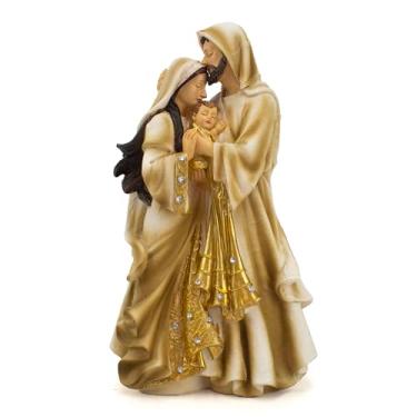 Imagem de Imagem Sagrada Família Importada Dourada Resina 31 cm