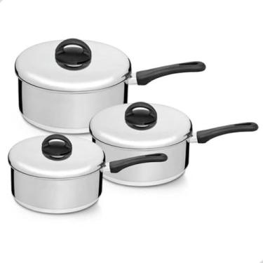 Imagem de Jogo de Panelas Nigro Alumínio Criativa 3 Pç 3mm Polida