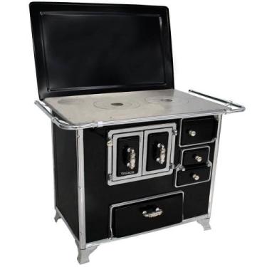 Imagem de Fogão a Lenha Venâncio Tradicional Preto Gabinete Nº02 Lado Esquerdo P