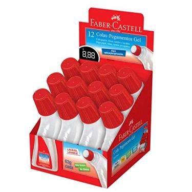 Imagem de COLA GEL 63G - FRASCO ERGONOMICO, Faber-Castell, DI/8165GEL, MISTA, pacote de 12
