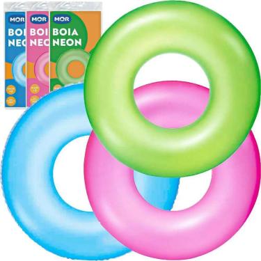 Imagem de Boia Inflável Redonda Mor Neon 76cm