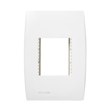 Imagem de Placa 2x4 P/ 2 Módulos C/ Suporte Branco Ilus Cod. 5TG9 9024 – Soprano