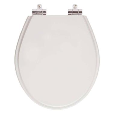 Imagem de Assento Sanitario Poliester com Amortecedor Ravena Cinza para bacia Deca