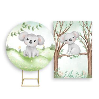 Imagem de Painel De Festa Redondo 1,50x1,50 + Painel Vertical 1,50x2,20 - Safari