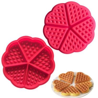 Imagem de Forma Waffles Coracao Panqueca Omelete de Silicone - Clink