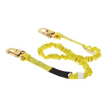 Imagem de Dynwave Corda de amarração segura, equipamento de proteção contra quedas, cordão de escalada de 6 pés com mosquetão para escalador de árvores ao ar livre