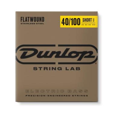 Imagem de Jim Dunlop Flatwound Short Scale 40/100 Light 4/conjunto de cordas para baixo (DBFS40100S)