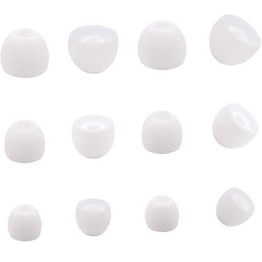 Imagem de AlxCD Eartips para S10 S9 S9+ S8 Note8 Samsung AKG Earbud, SML 3 tamanhos 6 pares de pontas de silicone macias de substituição para Galaxy S10 S9 S9+ S8 S8 Plus Note8 AKG Earphone 6 pares, Branco, S/M/L