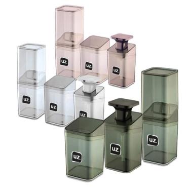 Imagem de Kit Banheiro Lavabo Conjunto Porta Escova Sabonete Liquido E Porta Alg