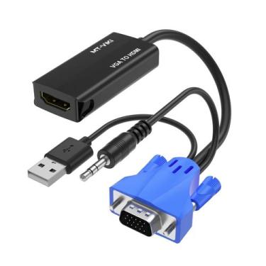 Imagem de Adaptador VGA para HDMI MT-VIKI 1080P com Áudio e Alimentação USB