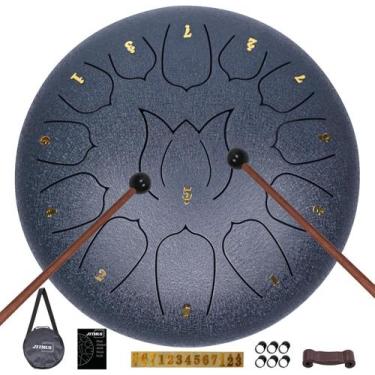 Imagem de Tambor de Língua de Aço JYTMUS 11 Notas (15cm) com Bolsa e Acessórios