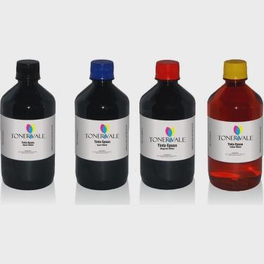 Imagem de Kit 4 Tinta Para Bulk Ink Tankfull Para Epson L355 L210 L555 L110 L200 Corante de 500ml
