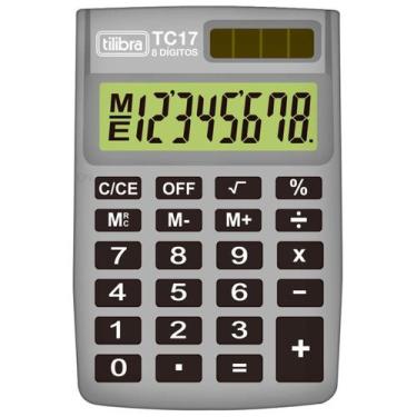 Imagem de Calculadora de Bolso 8 Dígitos TC17 Cinza - Tilibra, Único