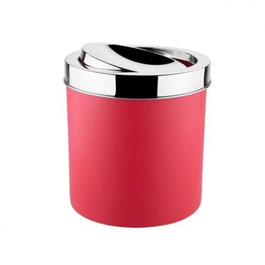 Imagem de Lixeira Tampa Basc.18,5Cmx20Cm Brinox Vermelho