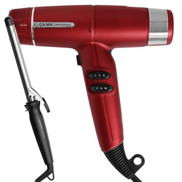 Imagem de Kit Secador iQ Lite Red e Modelador Salon Curl 19mm