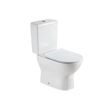 Imagem de Kit Vaso Sanitario C/ Caixa Acoplada Roma Branco + Assento Soft Closse