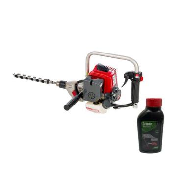 Imagem de Furadeira Mourão a Gasolina BFM26 2T 25.4cc Branco + Oleo 2T - BRANCO 
