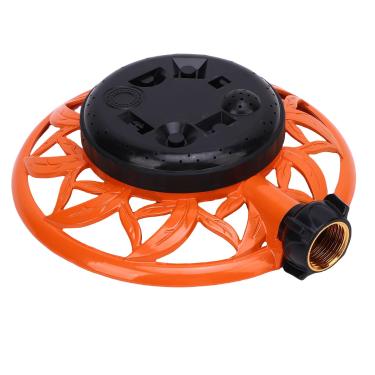 Imagem de Jiawu Aspersor de gramado com 8 padrões,cabeça de discagem ajustável, torre giratória,aspersor com base de metal resistente,para regar gramados,quintais e jardins de vários (Estilo da UE)