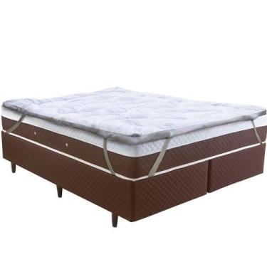 Imagem de Pillow Top King Tessi Toque de Plumas 193x203 4cm 600g/m², Branco