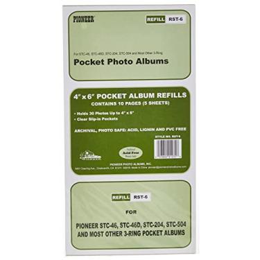 Imagem de Refil de páginas para álbuns de fotos STC-46, STC-46D, STC-204 e STC-504 com 30 bolsos para fotos de 10 x 15 cm