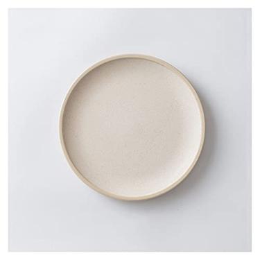 Imagem de Prato de serviço pratos de jantar de cerâmica conjunto de pratos de sobremesa de 25,4 cm para salada macarrão bife e aperitivo pratos de servir pratos de porcelana de cozinha, pratos de cores sortidas